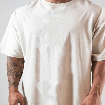LYFT JAPAN&UK コットンジムシャツ スポーツTシャツ メンズ 半袖 ランニングシャツ ワークアウト トレーニングTシャツ フィットネス ゆったり 大きいサイズ M〜XXXL